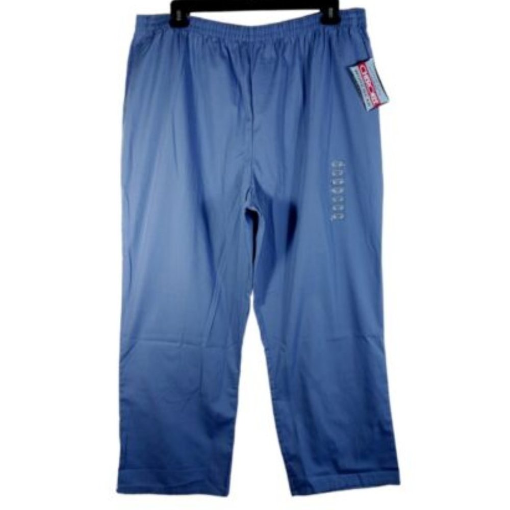Cherokee Scrub Pants 2XL Workwear Womens Pull-on 4001P Light Blue Elastic Waist
